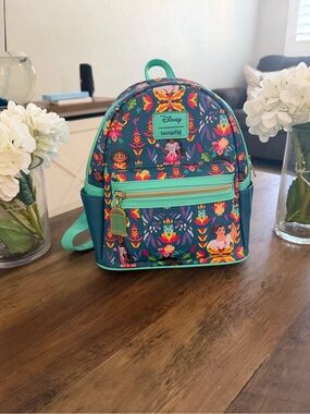 Disney Floral Teal Mini Backpack